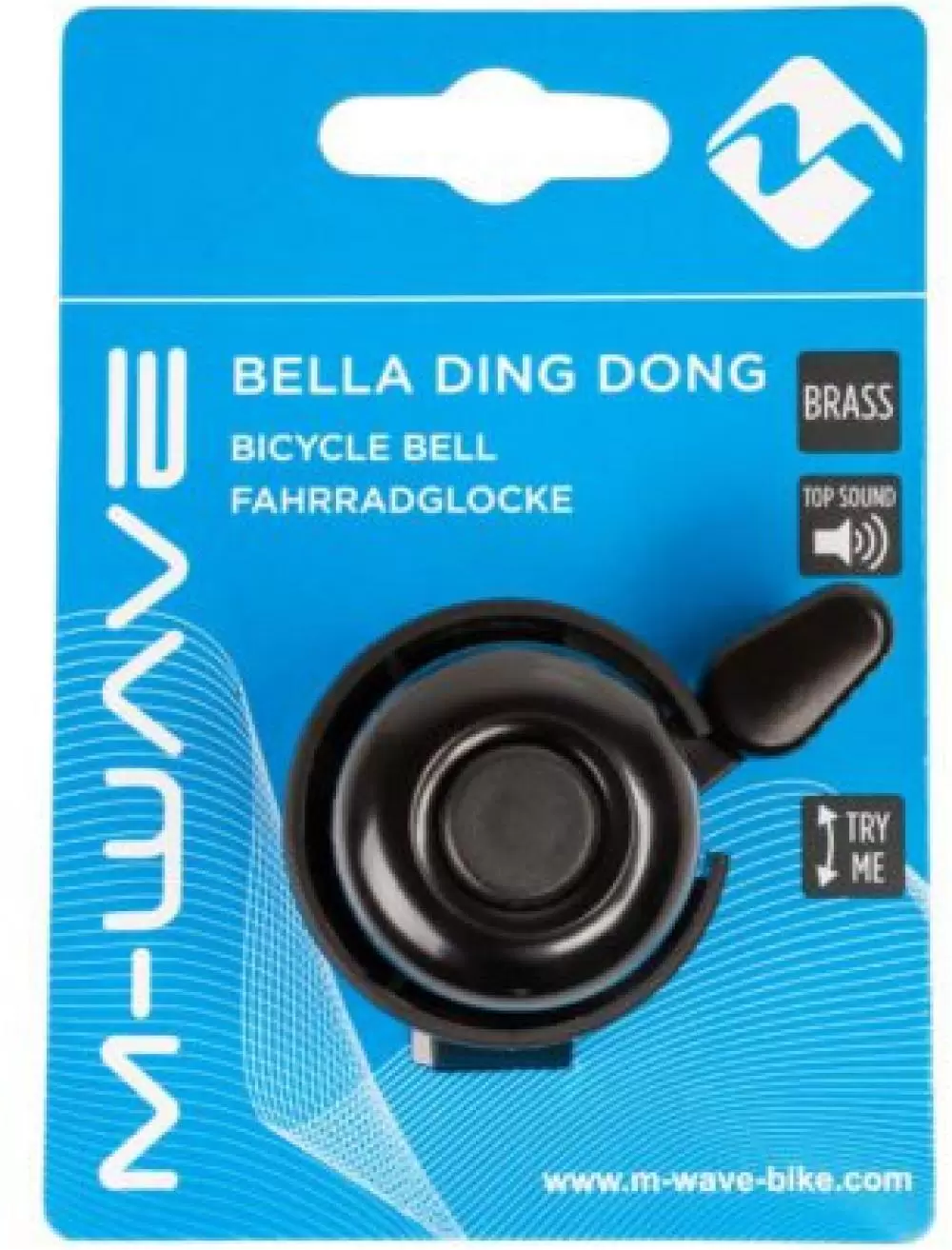 Велосипедный звонок Велосипедный звонок M-WAVE Ding-Dong mini bicycle bell black