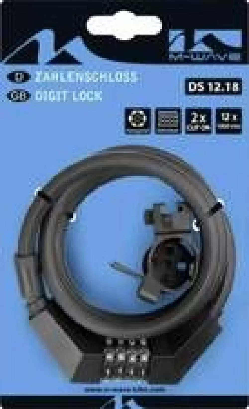 Lacăt pt. bicicletă M-WAVE DS DS 12.18