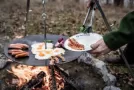 Image of Hanging Fire Bowl for Cooking Tripod Cooking Disc