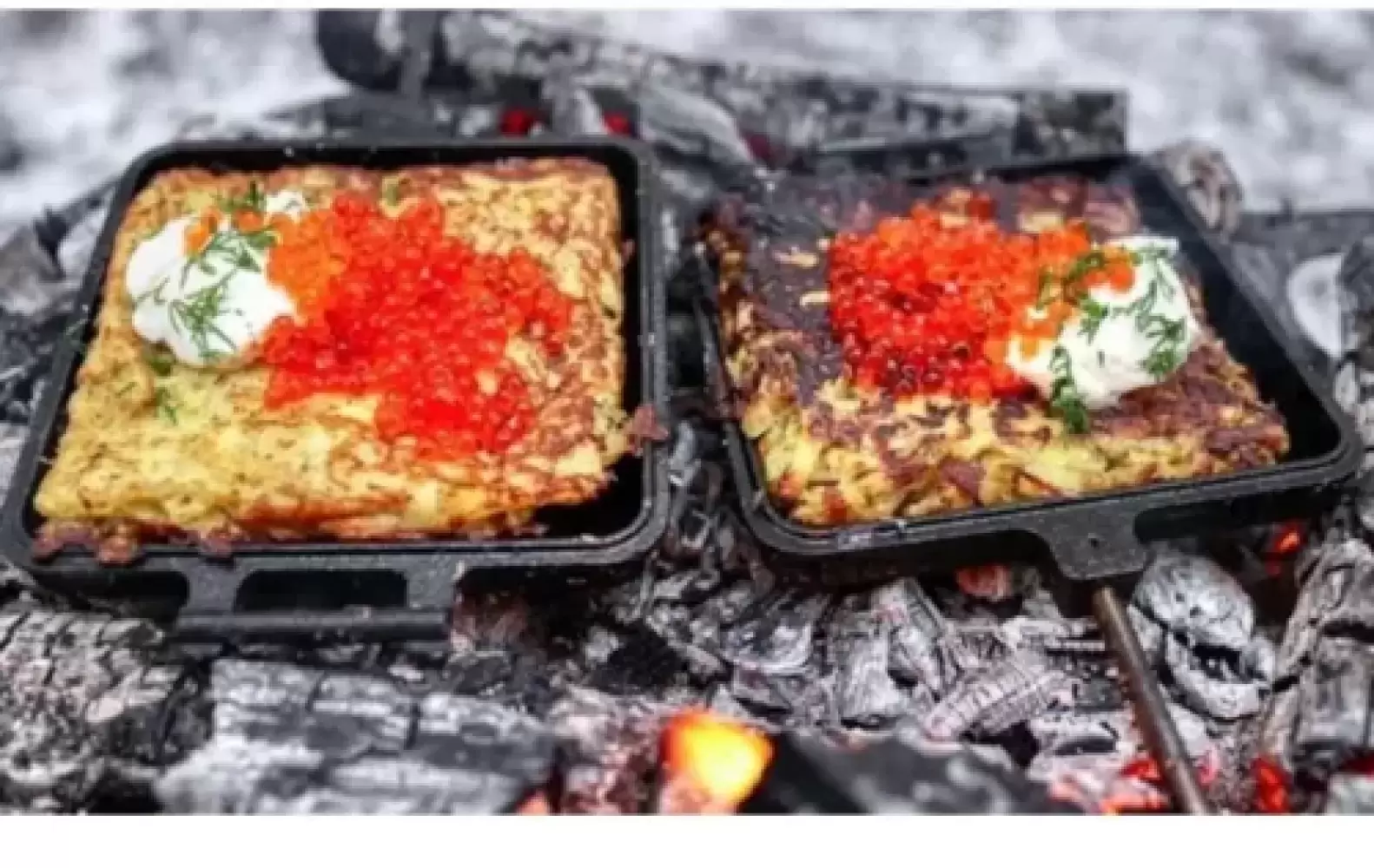 Фото для Походная чугунная сковорода Sandwich