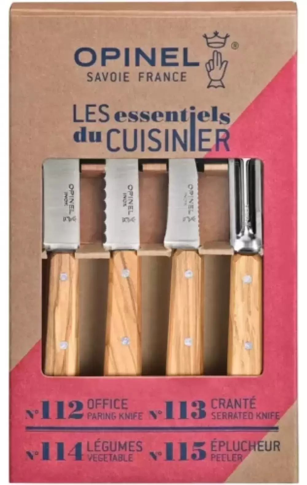 Фото для Набор кухонных ножей Box The Essentials Olivewood