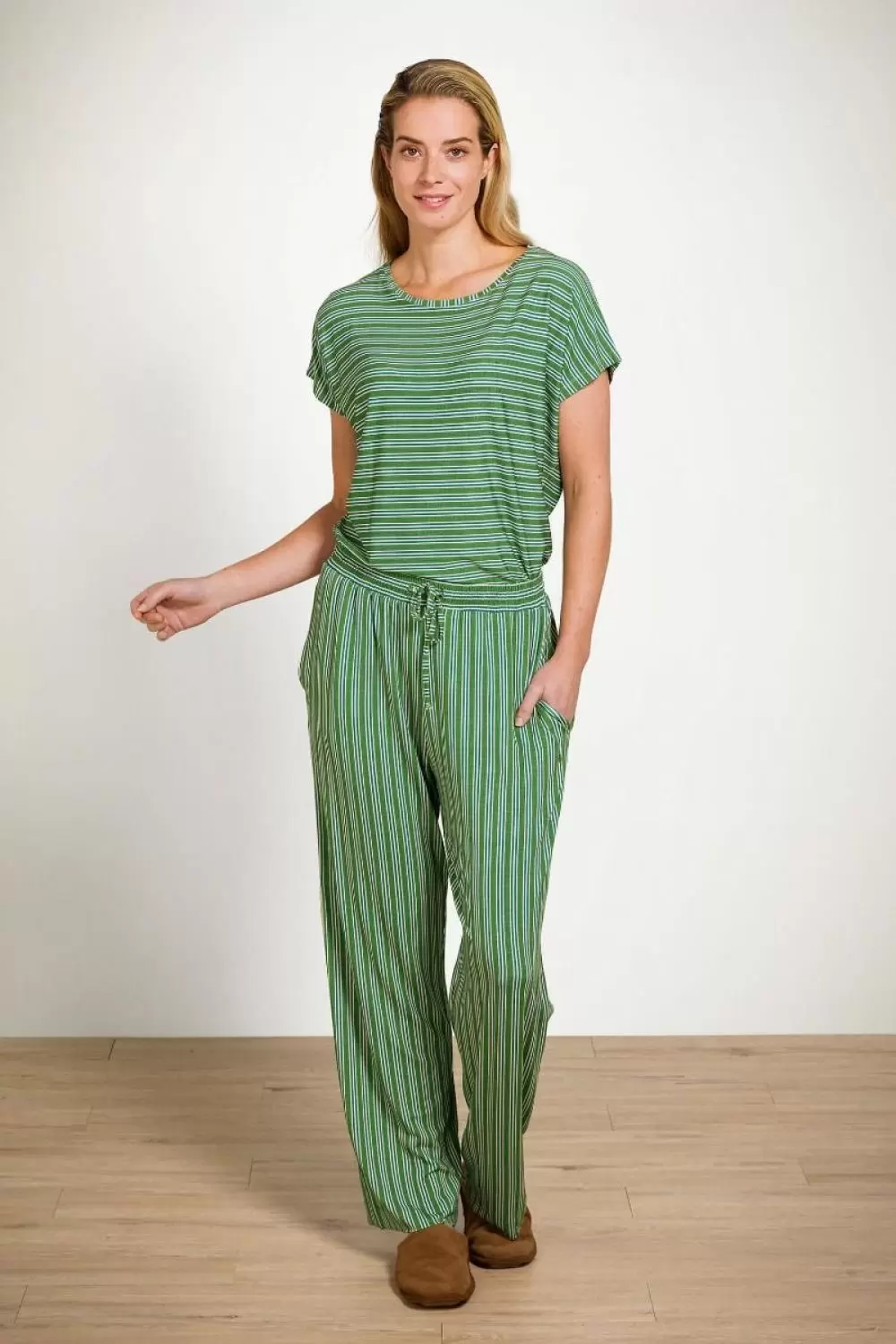 Image of Belin Kente Stripe Trousers