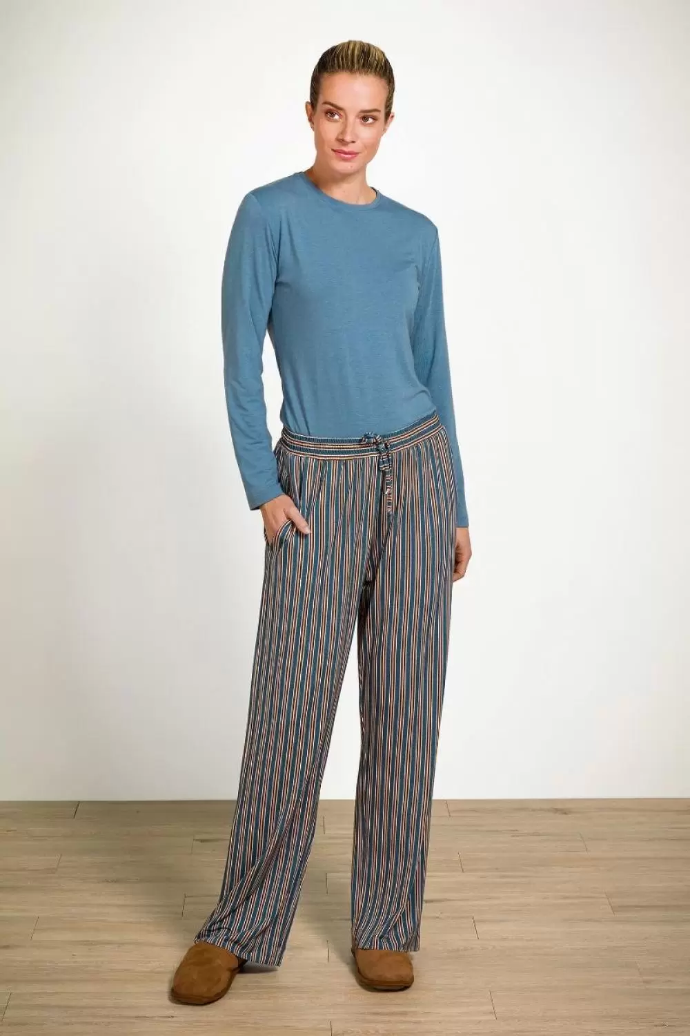 Image of Belin Kente Stripe Trousers