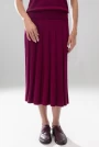 Image of Pleated Knit Flared Skirt