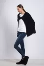 Image of Knitted Cardigan Cape Poncho