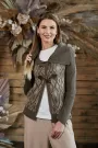 Image of Knitted Cardigan with Shawl Collar