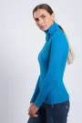 Image of Knitted Sweater with Golf Collar