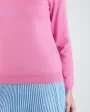 Image of Long Sleeve Knitted Turtleneck with Stand Collar