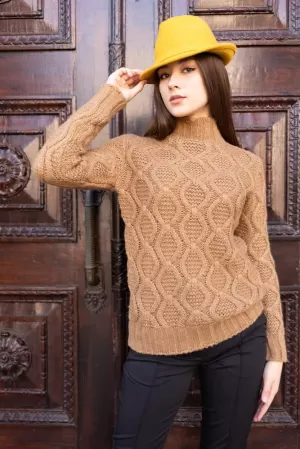 Ucb Knitted Sweater with Stand Collar