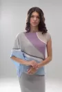 Image of Sleeveless Knitted Asymmetrical Blouse