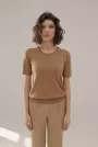 Фото для Трикотажная Классическая Блуза с коротким рукавом