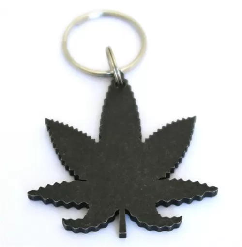 Bottle Opener - Cannabis Leaf Hiking Keychain