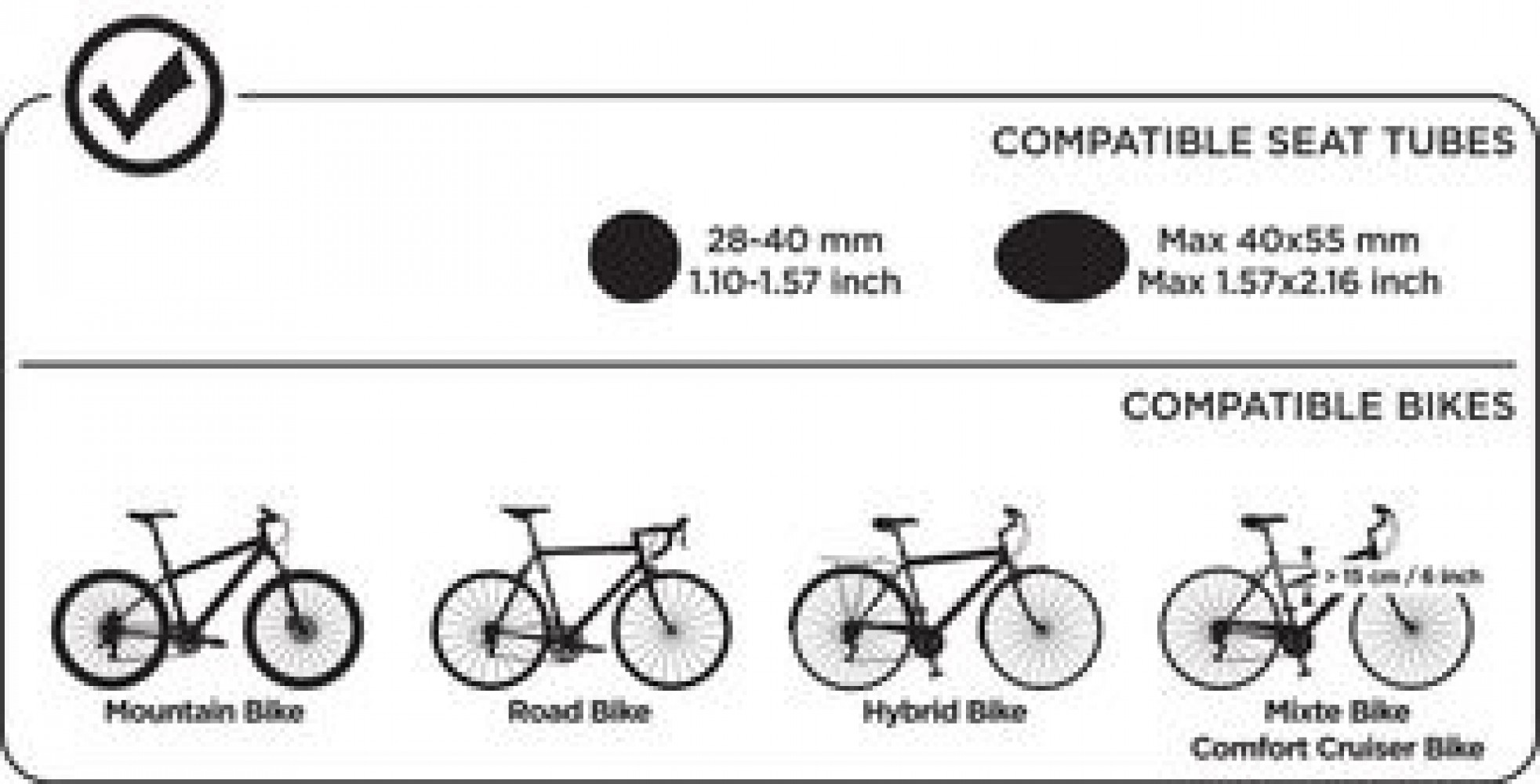 Compatible frames - Frame mounted child bike seats